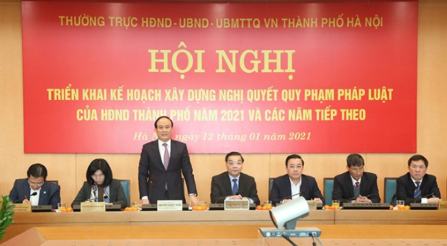 Triển khai kế hoạch xây dựng nghị quyết quy phạm pháp luật của HĐND TP năm 2021 và các năm tiếp theo